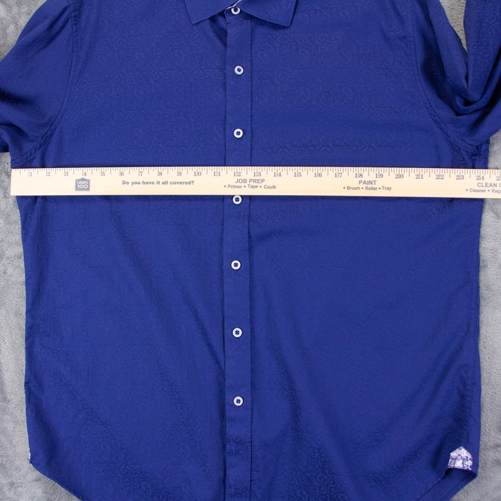 Robert Graham Mens XL Classic Fit LS Flip Cuff Cotton Shirt Paisley Blue - Picture 10 of 14